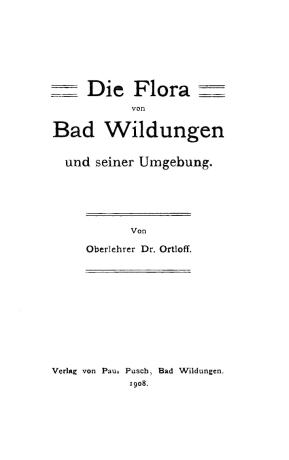 Ortloff: Flora Wildungen