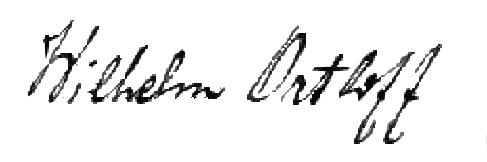 Handschrift Wilhelm Ortloff