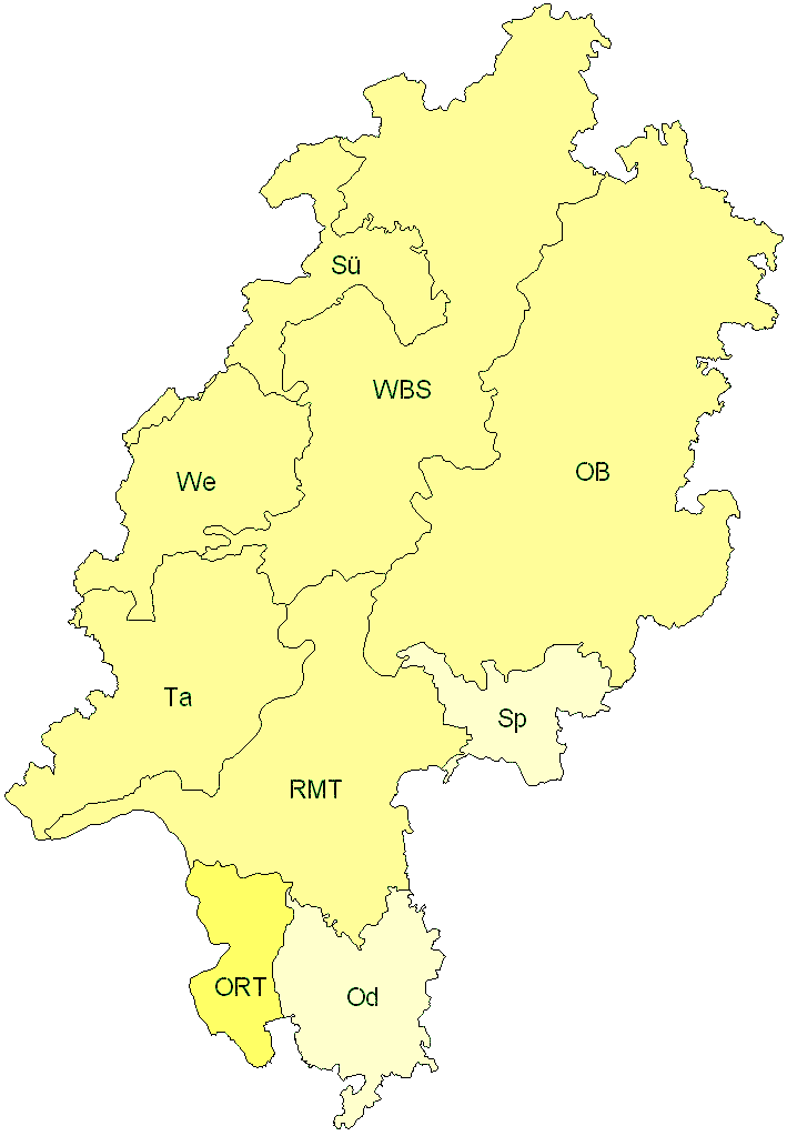 Verbreitung in Hessen Verbreitung in Hessen