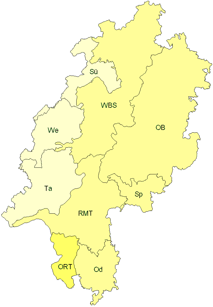 Verbreitung in Hessen Verbreitung in Hessen