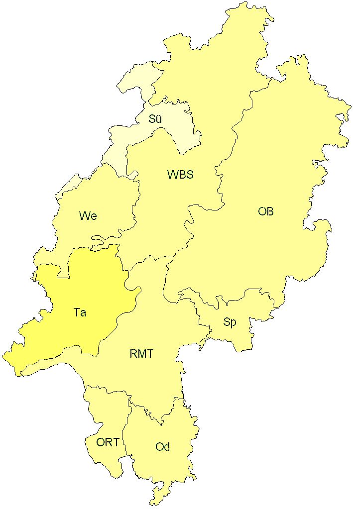 Verbreitung in Hessen Verbreitung in Hessen