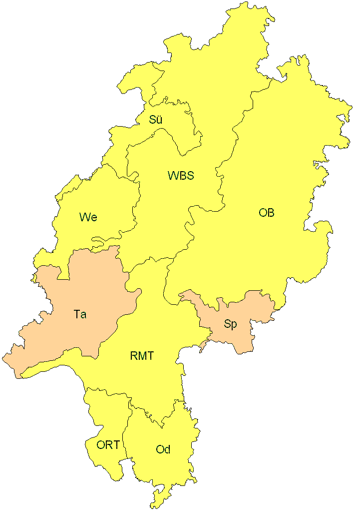 Verbreitung in Hessen Verbreitung in Hessen