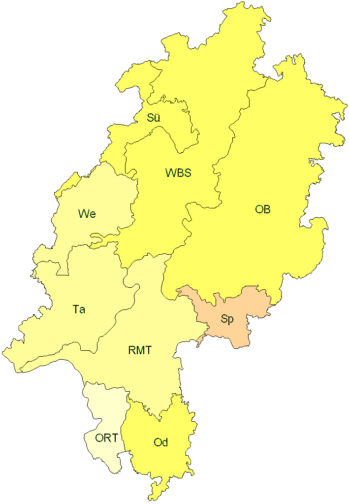 Verbreitung in Hessen Verbreitung in Hessen