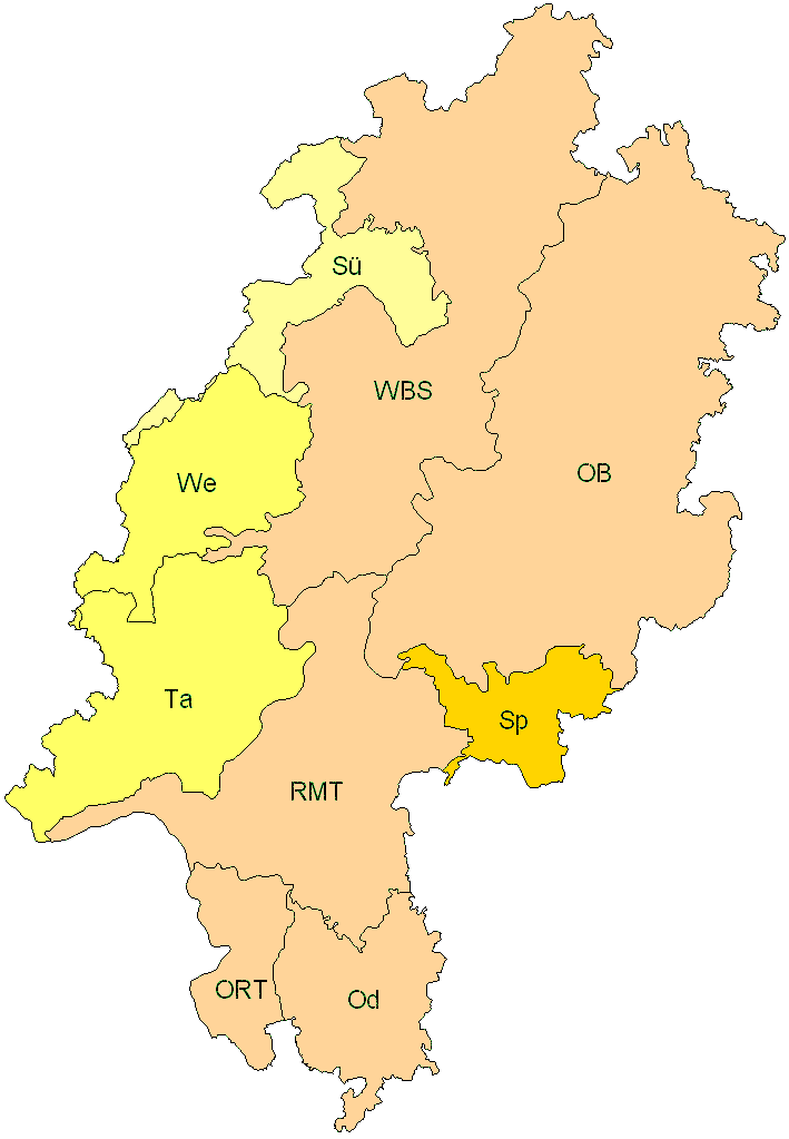 Verbreitung in Hessen Verbreitung in Hessen