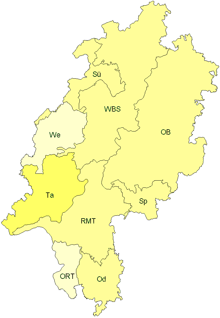 Verbreitung in Hessen Verbreitung in Hessen