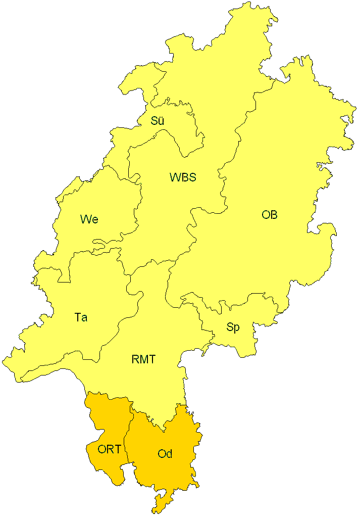 Verbreitung in Hessen Verbreitung in Hessen