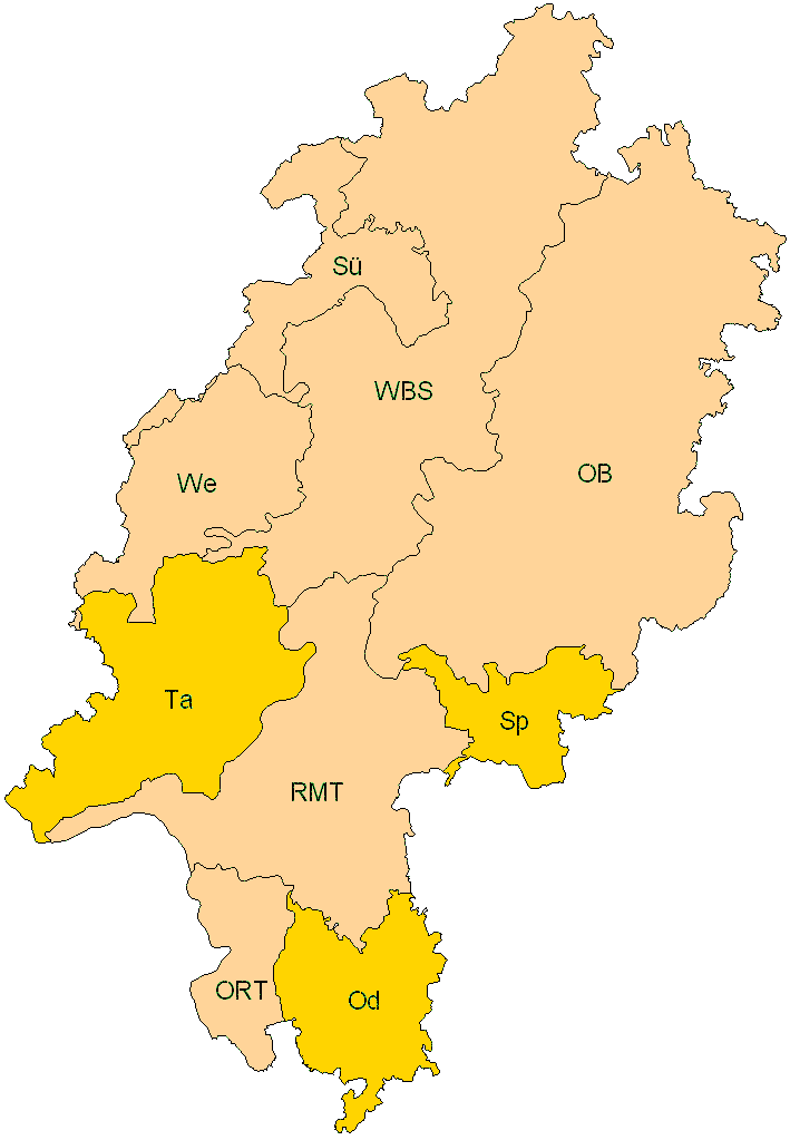 Verbreitung in Hessen Verbreitung in Hessen