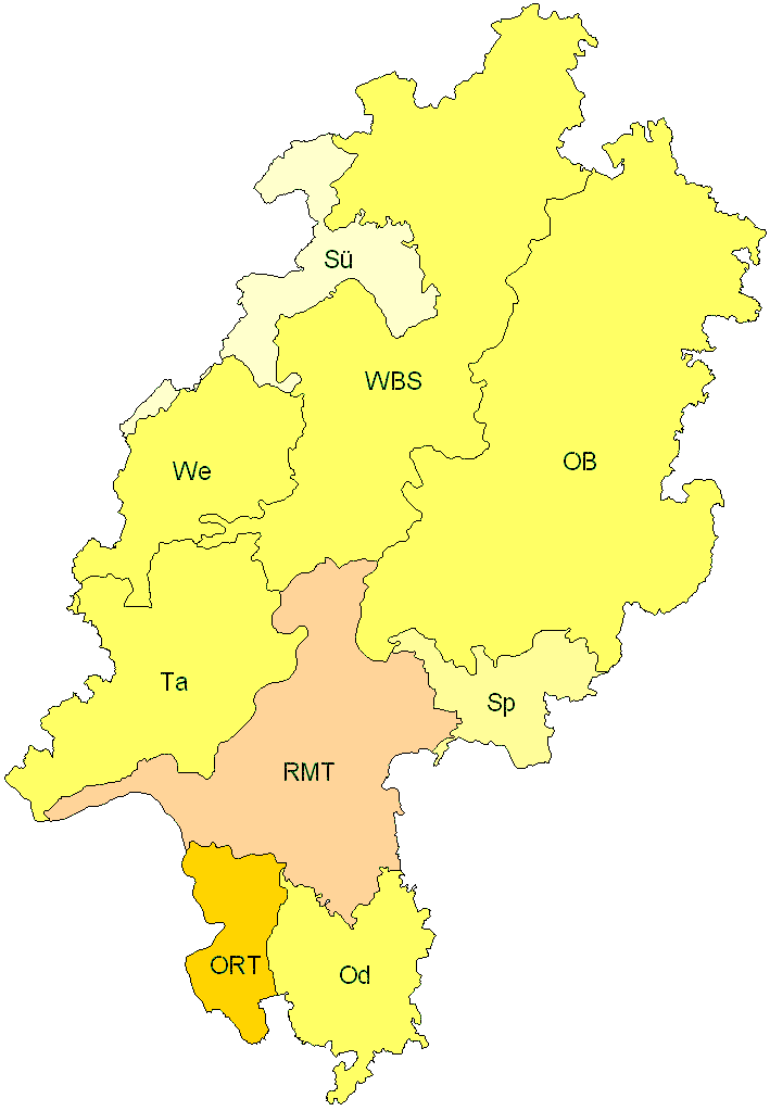 Verbreitung in Hessen Verbreitung in Hessen