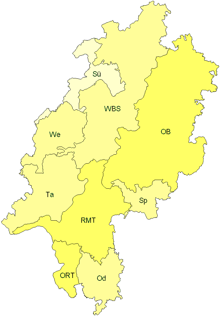 Verbreitung in Hessen Verbreitung in Hessen