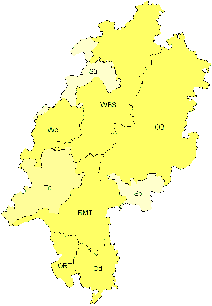 Verbreitung in Hessen Verbreitung in Hessen