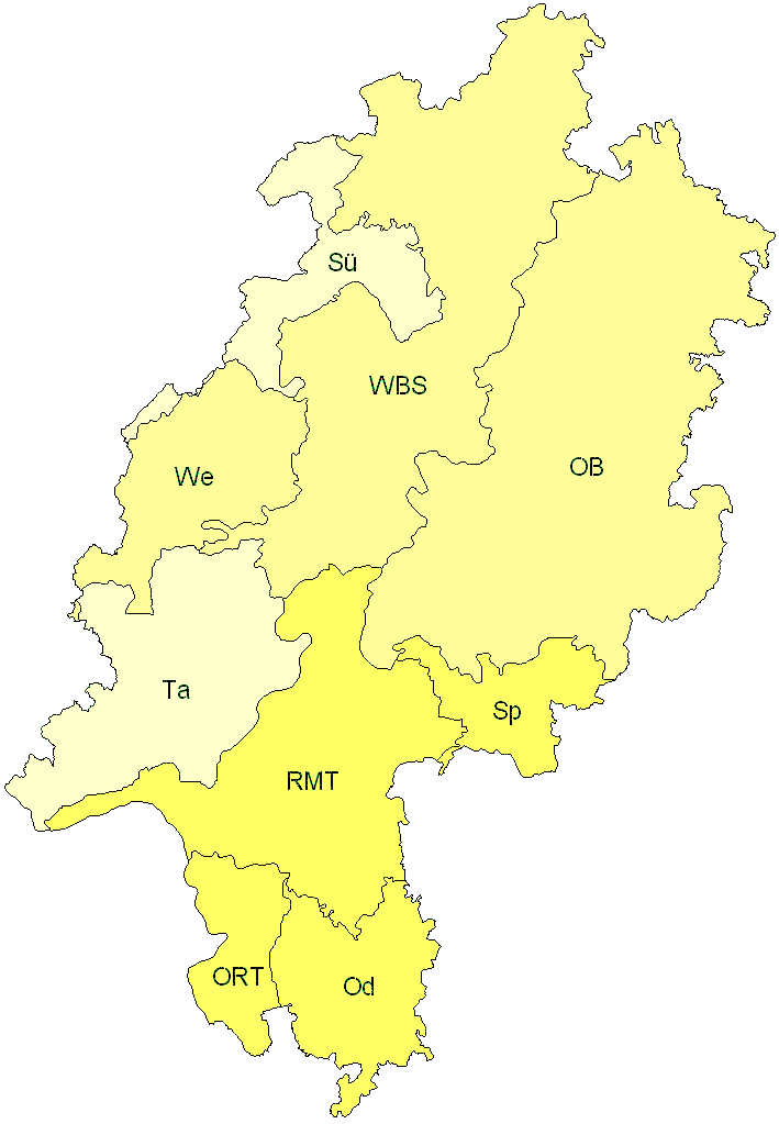 Verbreitung in Hessen Verbreitung in Hessen