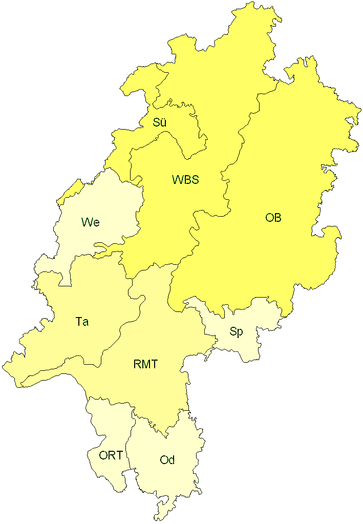 Verbreitung in Hessen Verbreitung in Hessen