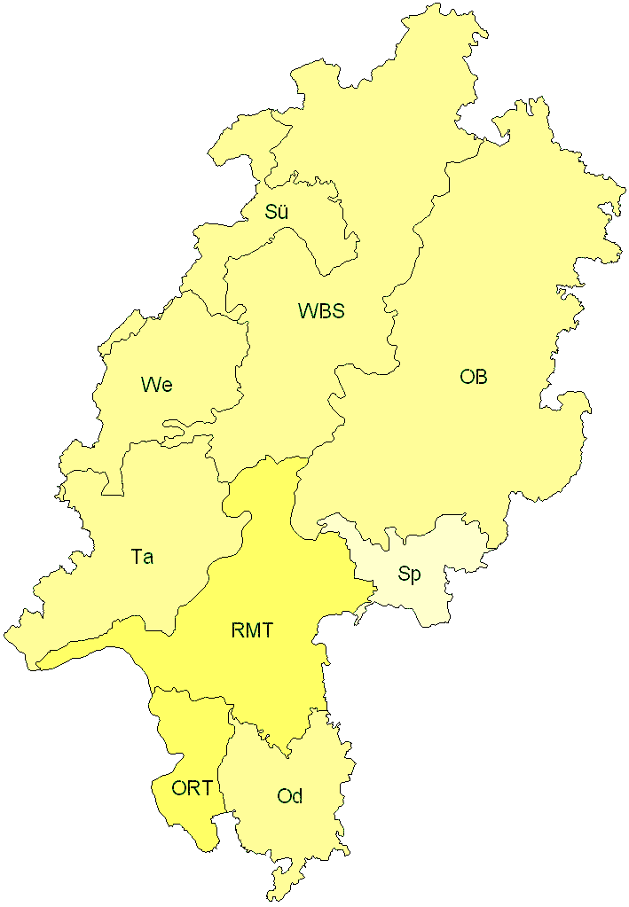Verbreitung in Hessen Verbreitung in Hessen