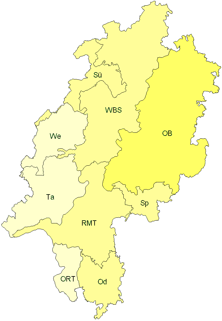 Verbreitung in Hessen Verbreitung in Hessen