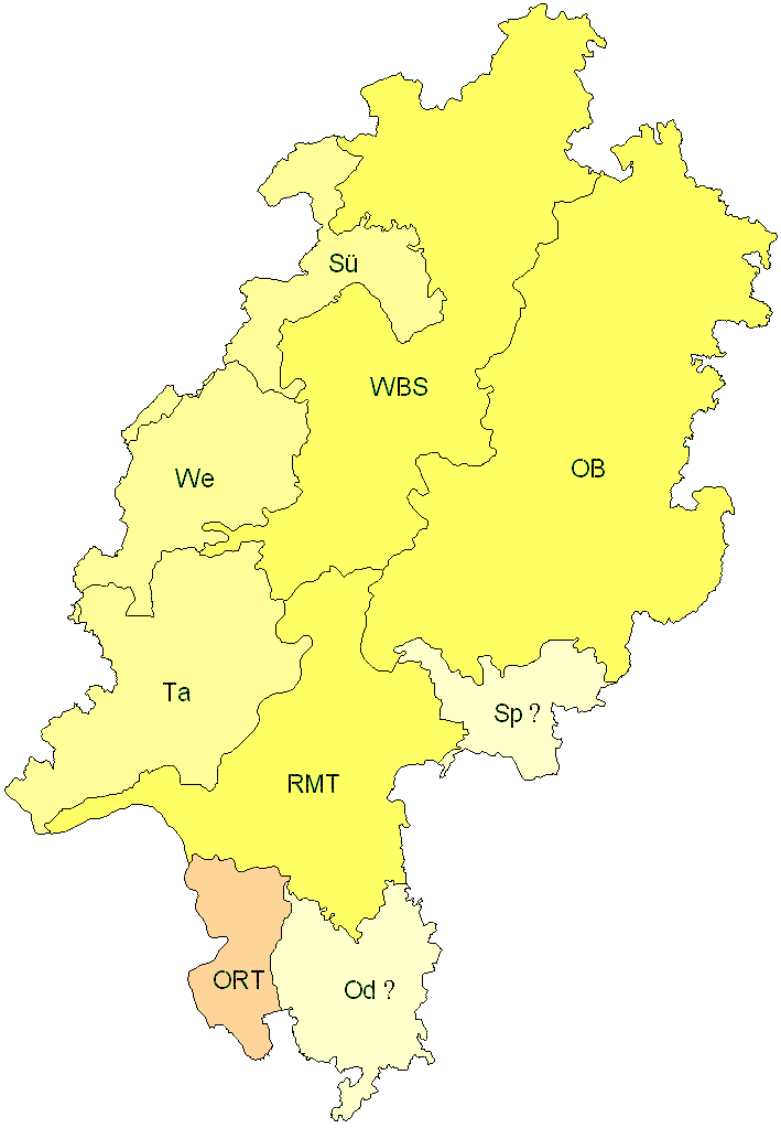 Verbreitung in Hessen Verbreitung in Hessen