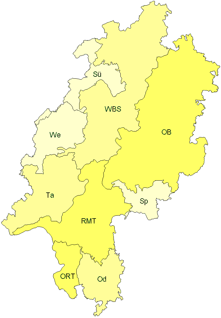 Verbreitung in Hessen Verbreitung in Hessen
