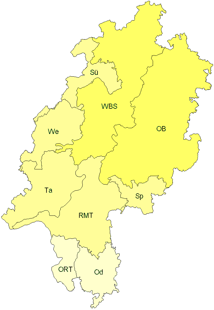 Verbreitung in Hessen Verbreitung in Hessen