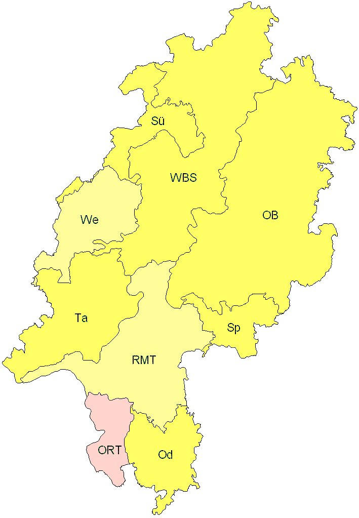 Verbreitung in Hessen Verbreitung in Hessen