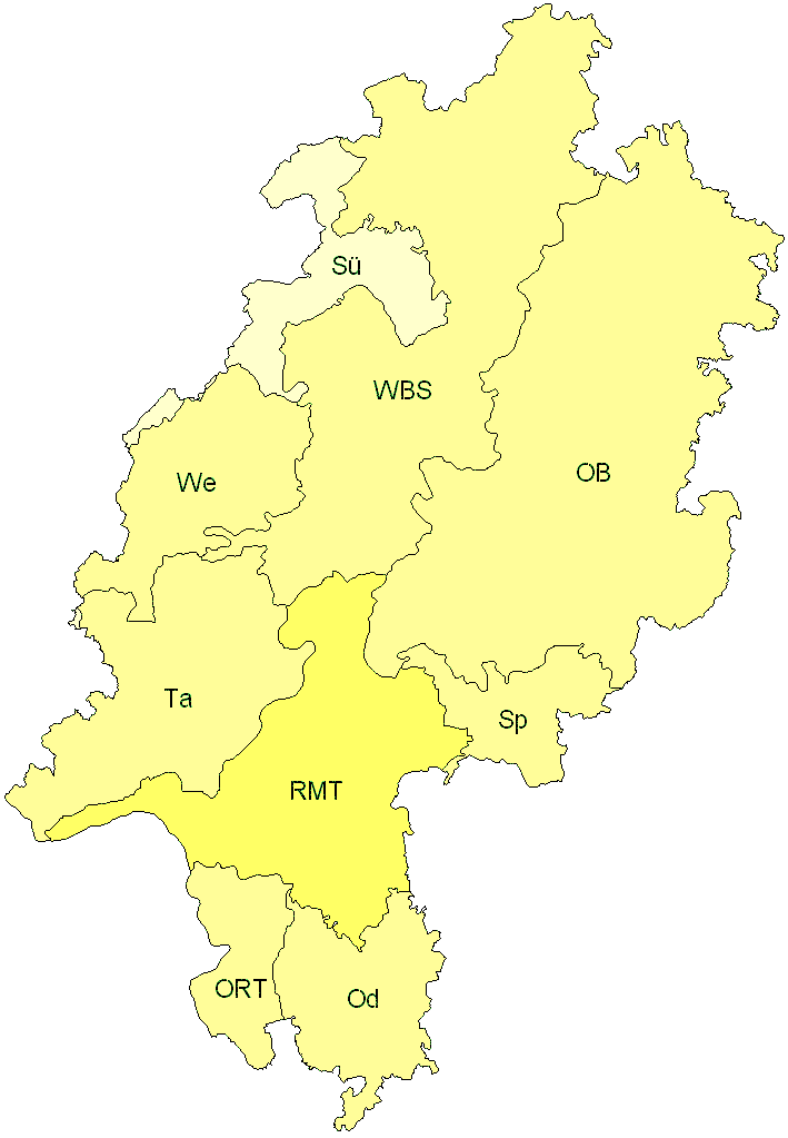 Verbreitung in Hessen Verbreitung in Hessen