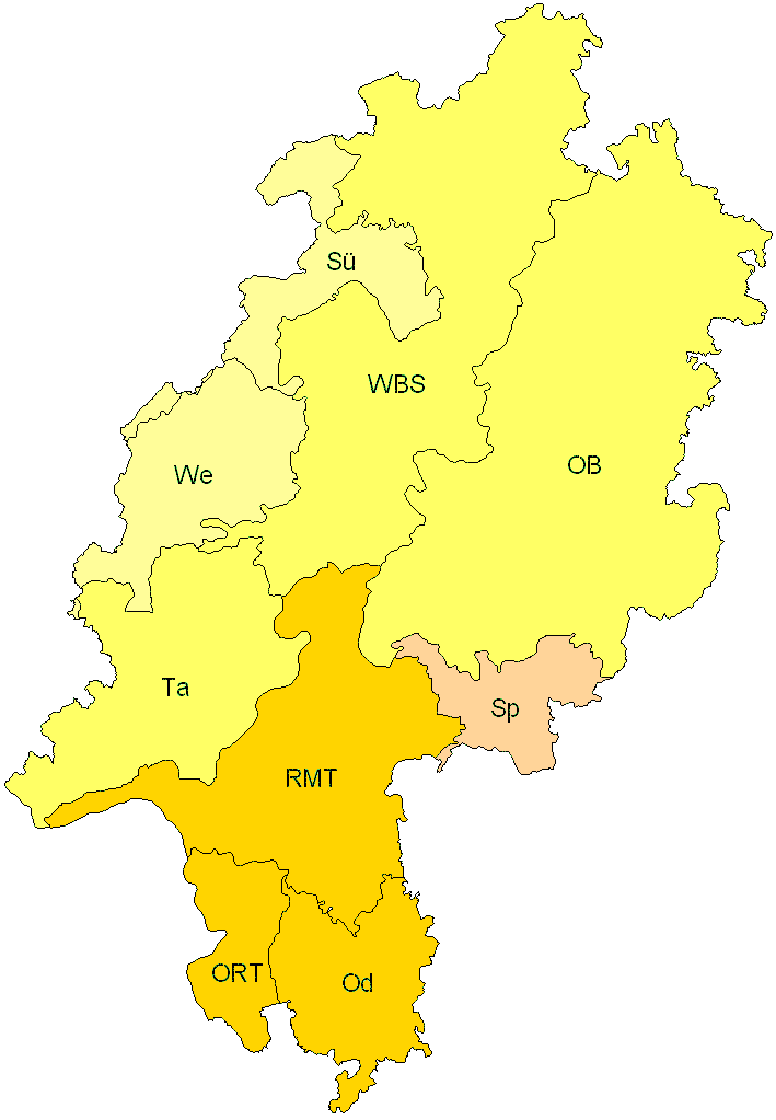 Verbreitung in Hessen Verbreitung in Hessen