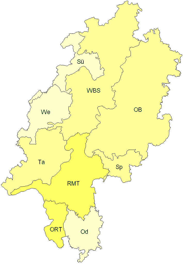 Verbreitung in Hessen Verbreitung in Hessen
