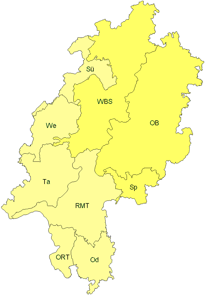 Verbreitung in Hessen Verbreitung in Hessen