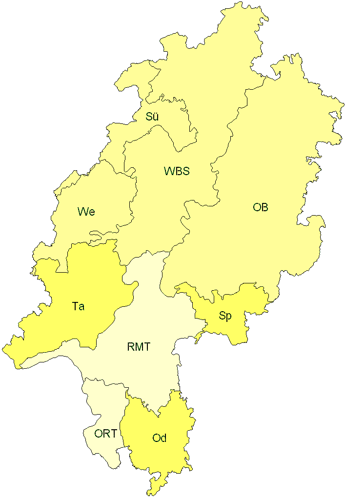 Verbreitung in Hessen Verbreitung in Hessen