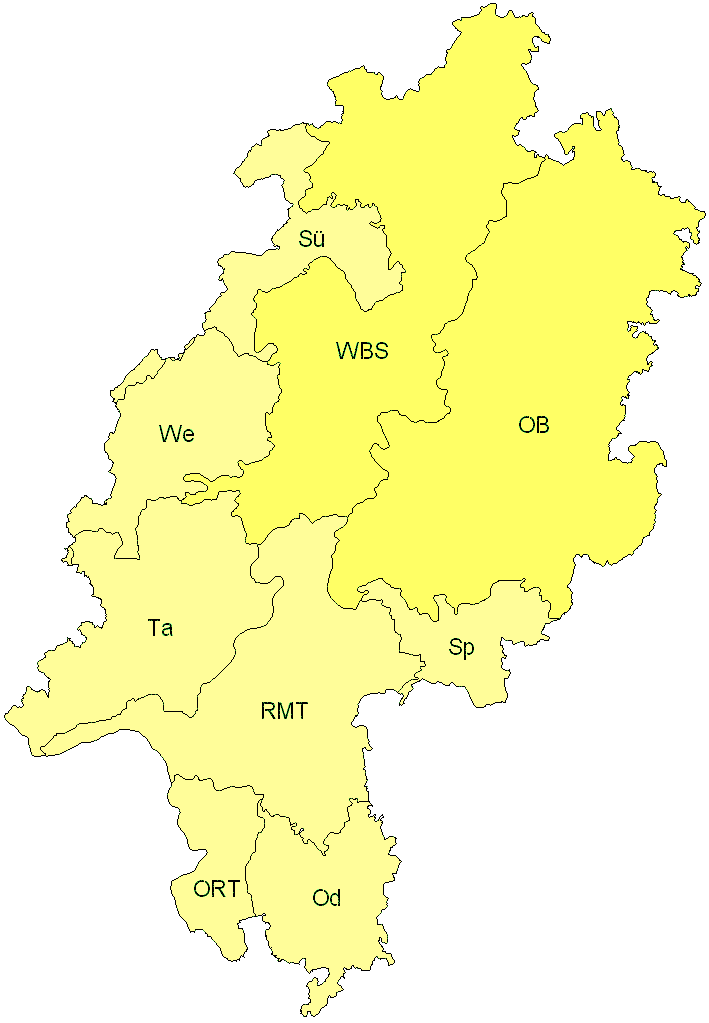 Verbreitung in Hessen Verbreitung in Hessen