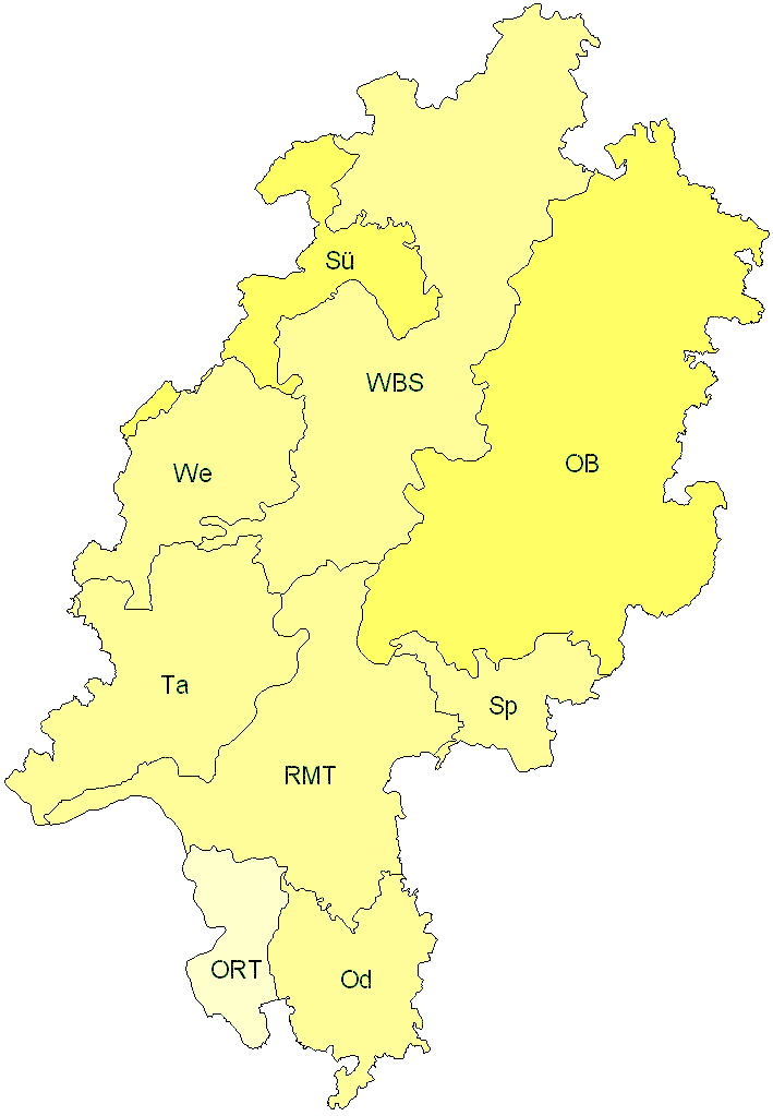 Verbreitung in Hessen Verbreitung in Hessen