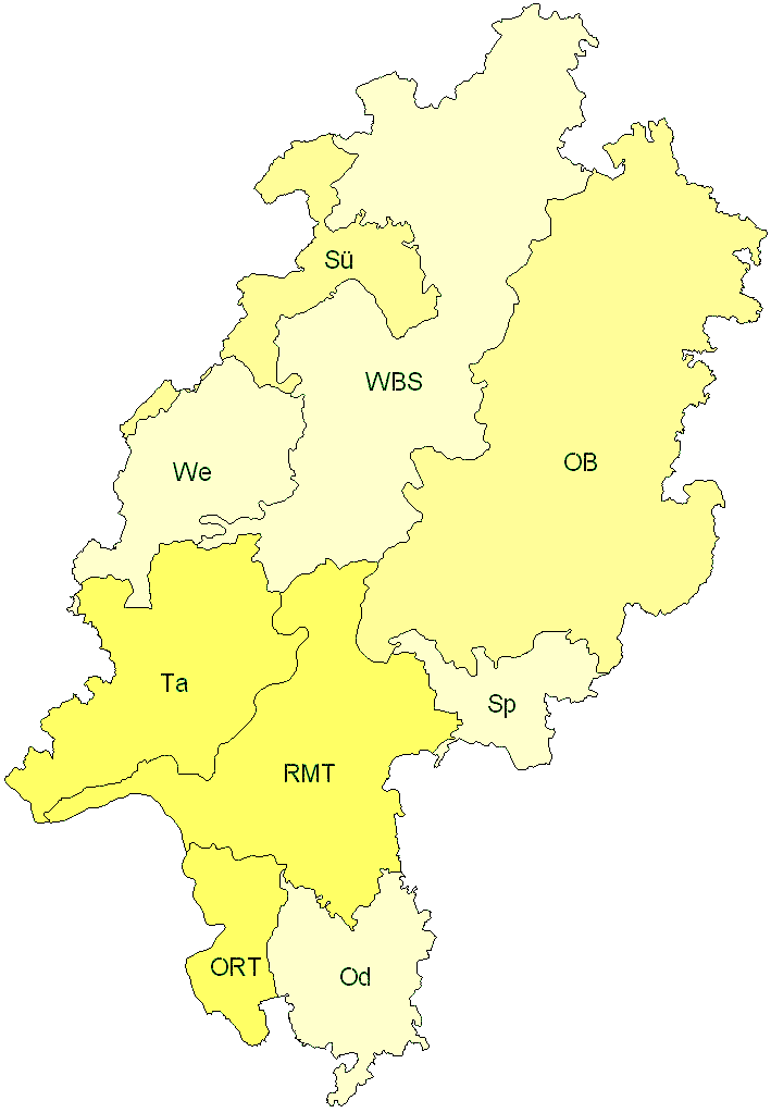 Verbreitung in Hessen Verbreitung in Hessen
