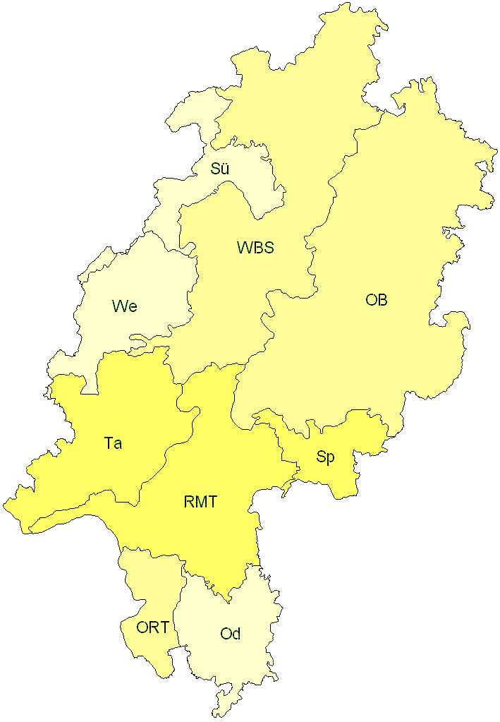 Verbreitung in Hessen Verbreitung in Hessen