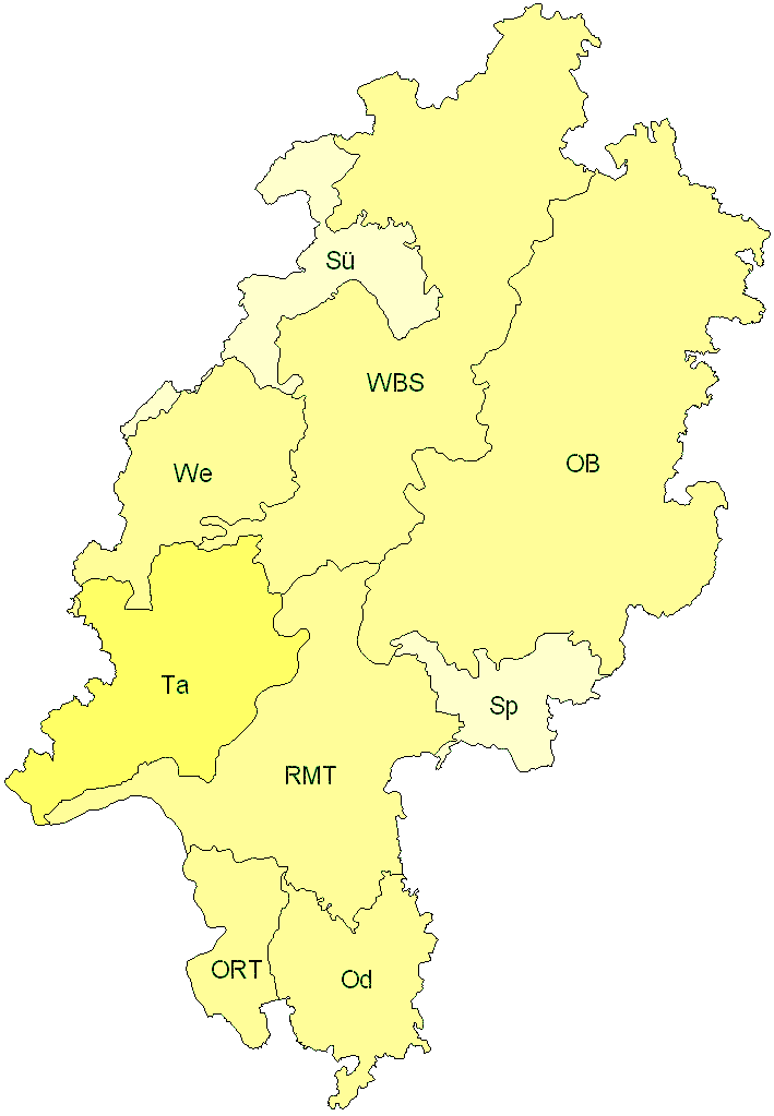 Verbreitung in Hessen Verbreitung in Hessen
