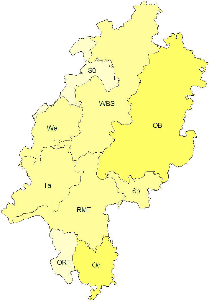 Verbreitung in Hessen Verbreitung in Hessen