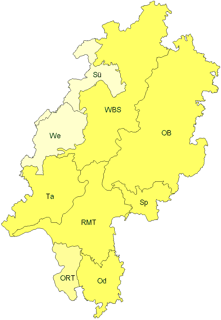 Verbreitung in Hessen Verbreitung in Hessen