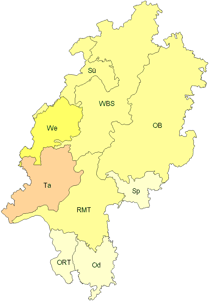Verbreitung in Hessen Verbreitung in Hessen
