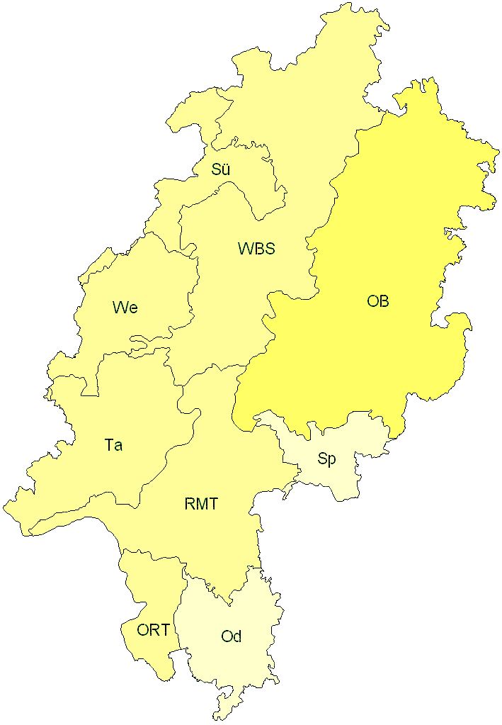 Verbreitung in Hessen Verbreitung in Hessen