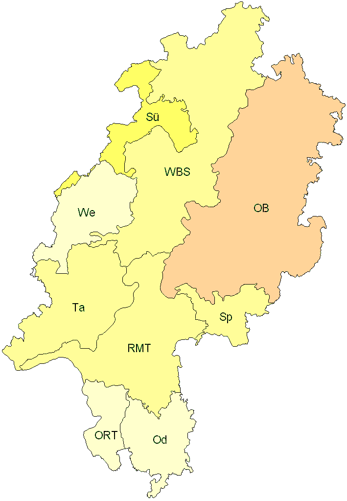 Verbreitung in Hessen Verbreitung in Hessen