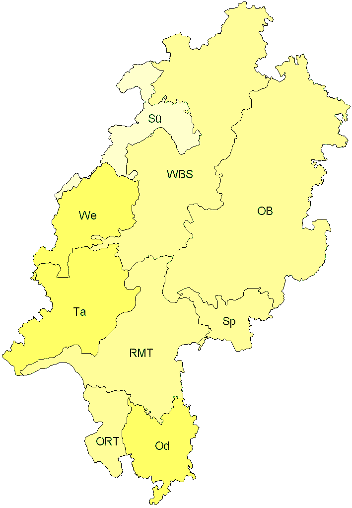 Verbreitung in Hessen Verbreitung in Hessen