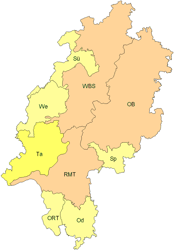 Verbreitung in Hessen Verbreitung in Hessen