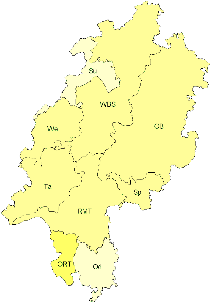 Verbreitung in Hessen Verbreitung in Hessen