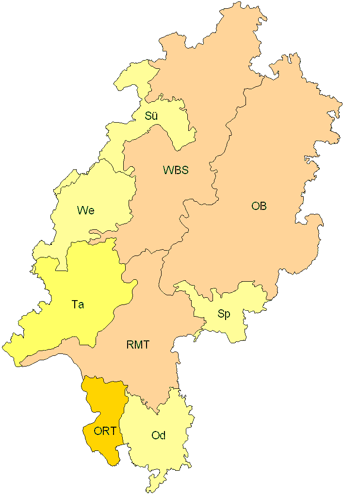 Verbreitung in Hessen Verbreitung in Hessen